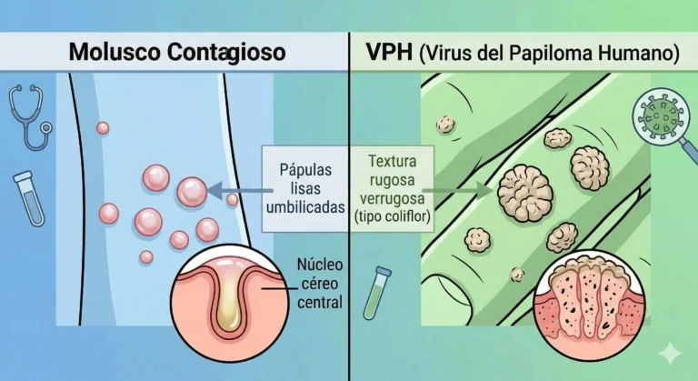 Cuál es la diferencia entre molusco contagioso genital y VPH: Guía Clínica Definitiva